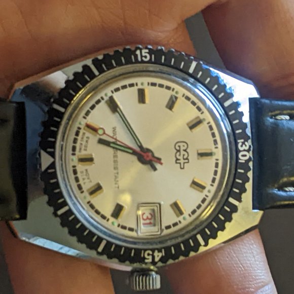 Diver style watch EST manual winder main image 4